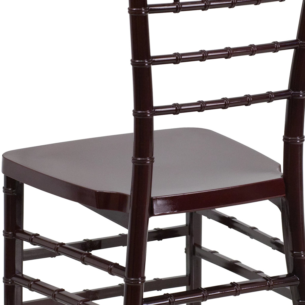 Mahogany Resin Stacking Chiavari Chair G204