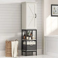 Linen Cabinet with Basket and 5 Shelves B6804