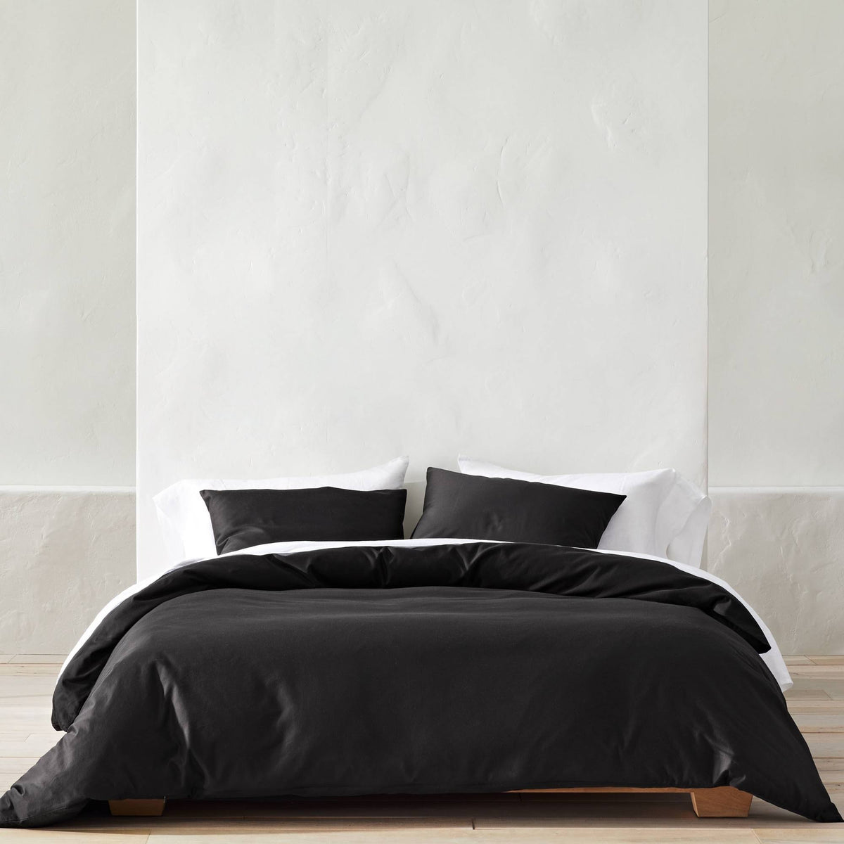Full/Queen Supima Washed Sateen Duvet & Sham Set Washed Black P282146