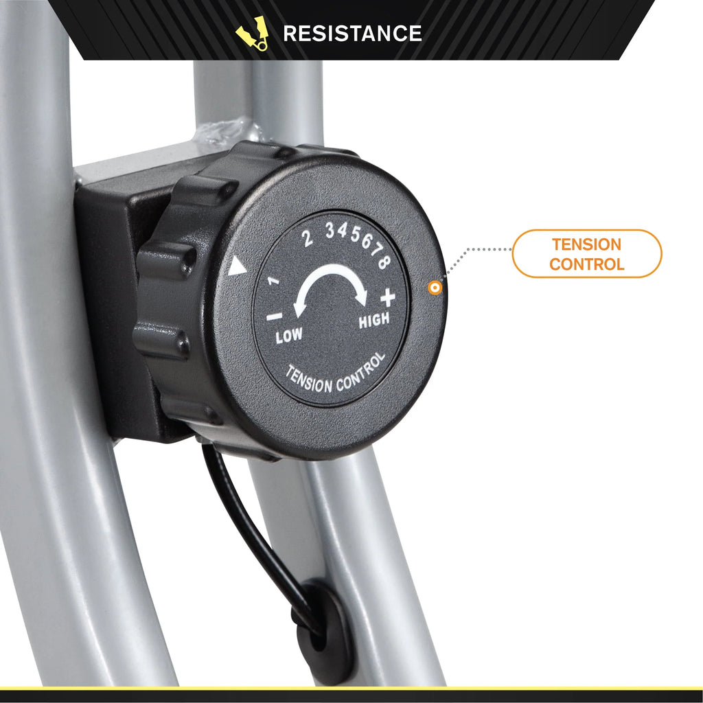 Folding Upright Exercise Bike with Adjustable Resistance A9122