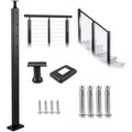 Black Cable Railing Post V31913
