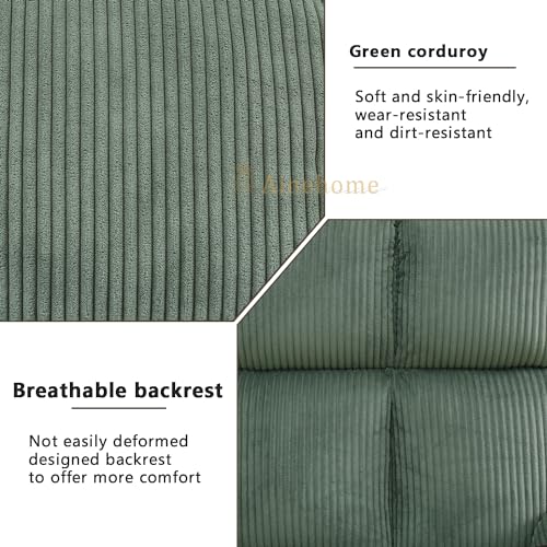 Manual Recliner Sofa Set, Corduroy Recliner Chair, Green W7049