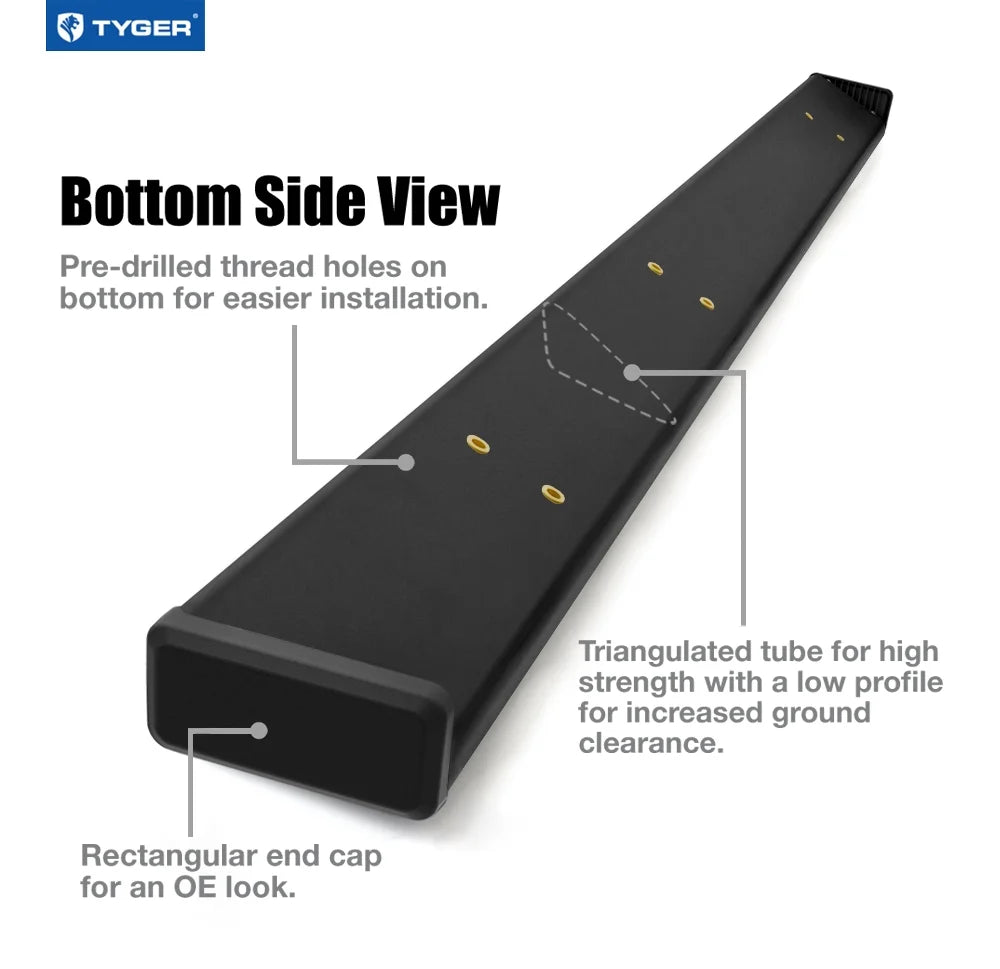 5" Riser Running Boards Side Step Rails Nerf Bars U20519