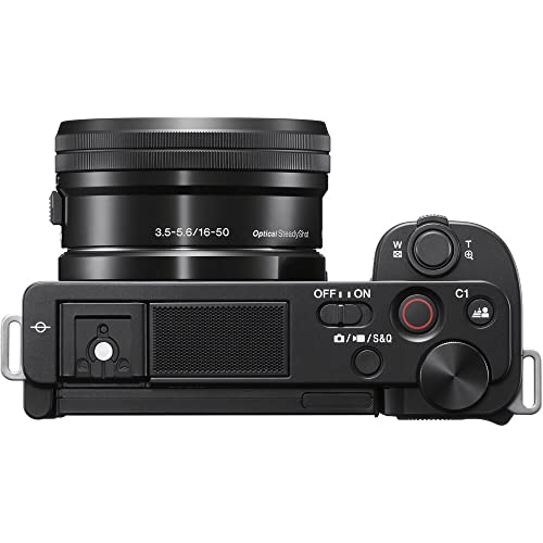 Black Mirrorless Camera with 16-50mm Lens M75447