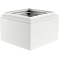 9 in. Aluminum Natchez Capital and Base with Textured White Finish A8575