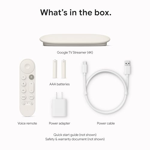 Porcelain 4K Google TV Streamer with 32 GB Storage R274396