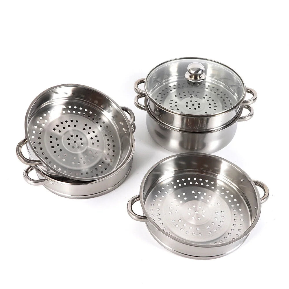 5-tier Stainless Steel Steamer with Lid T4654