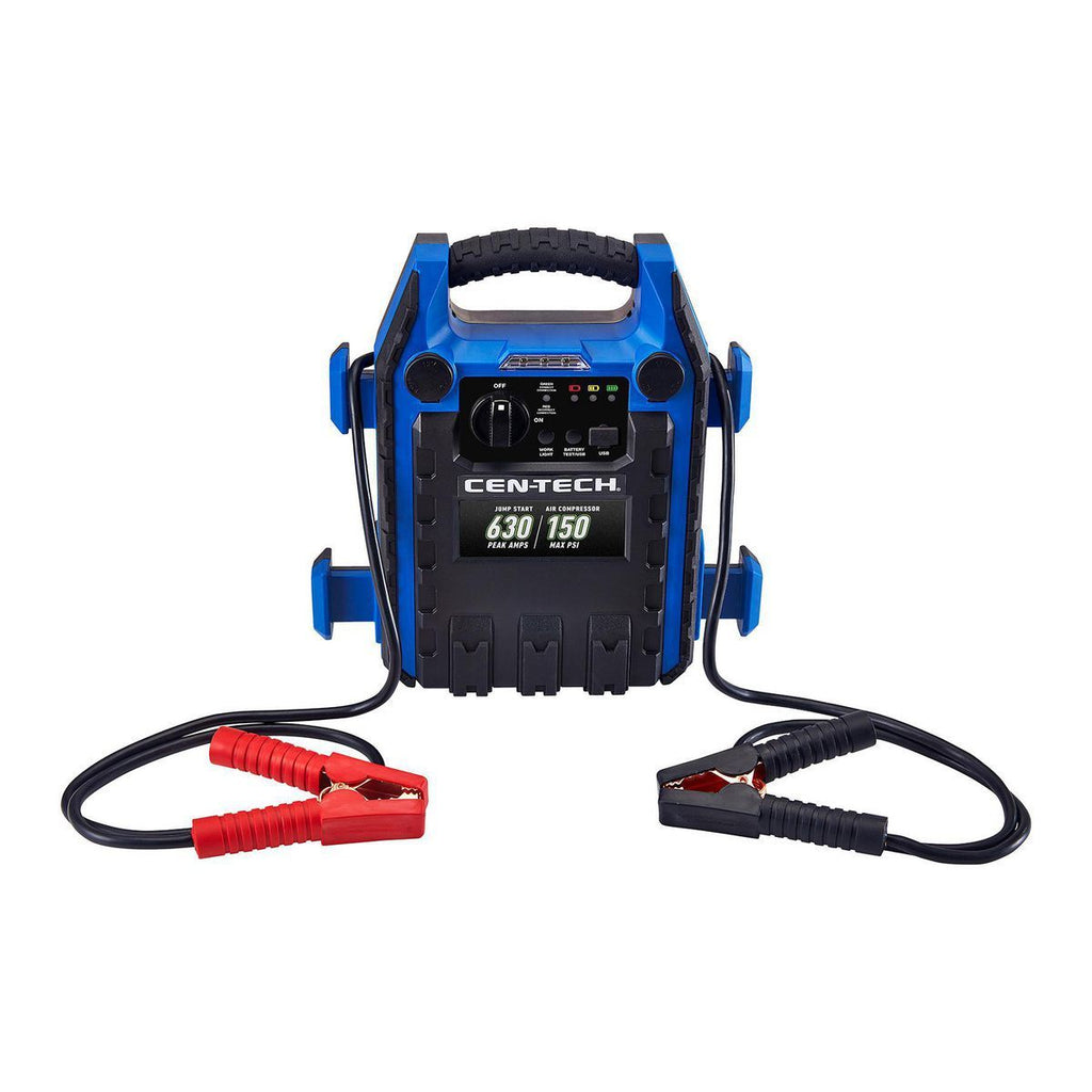Portable Car Battery Jump Starter and Power Pack with 150 PSI Air Compressor O694
