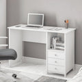 Contemporary Desk with 3 Storage Drawers, White Q3500