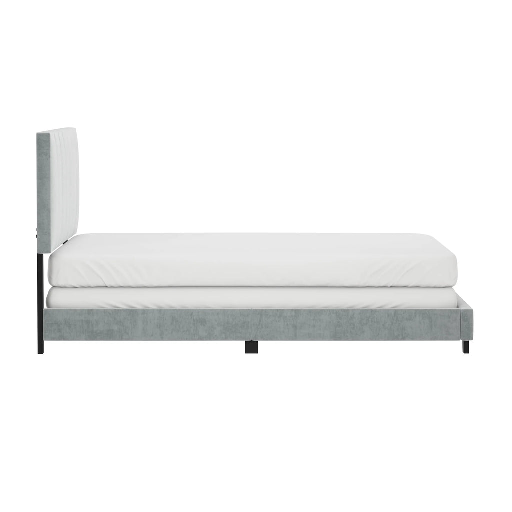 Platinum Gray Upholstered Queen Bed G370