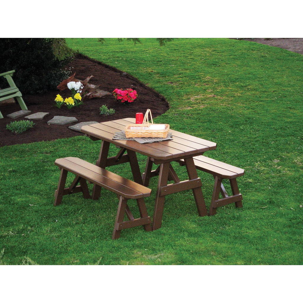 Pine Picnic Table with 2 Benches F83667
