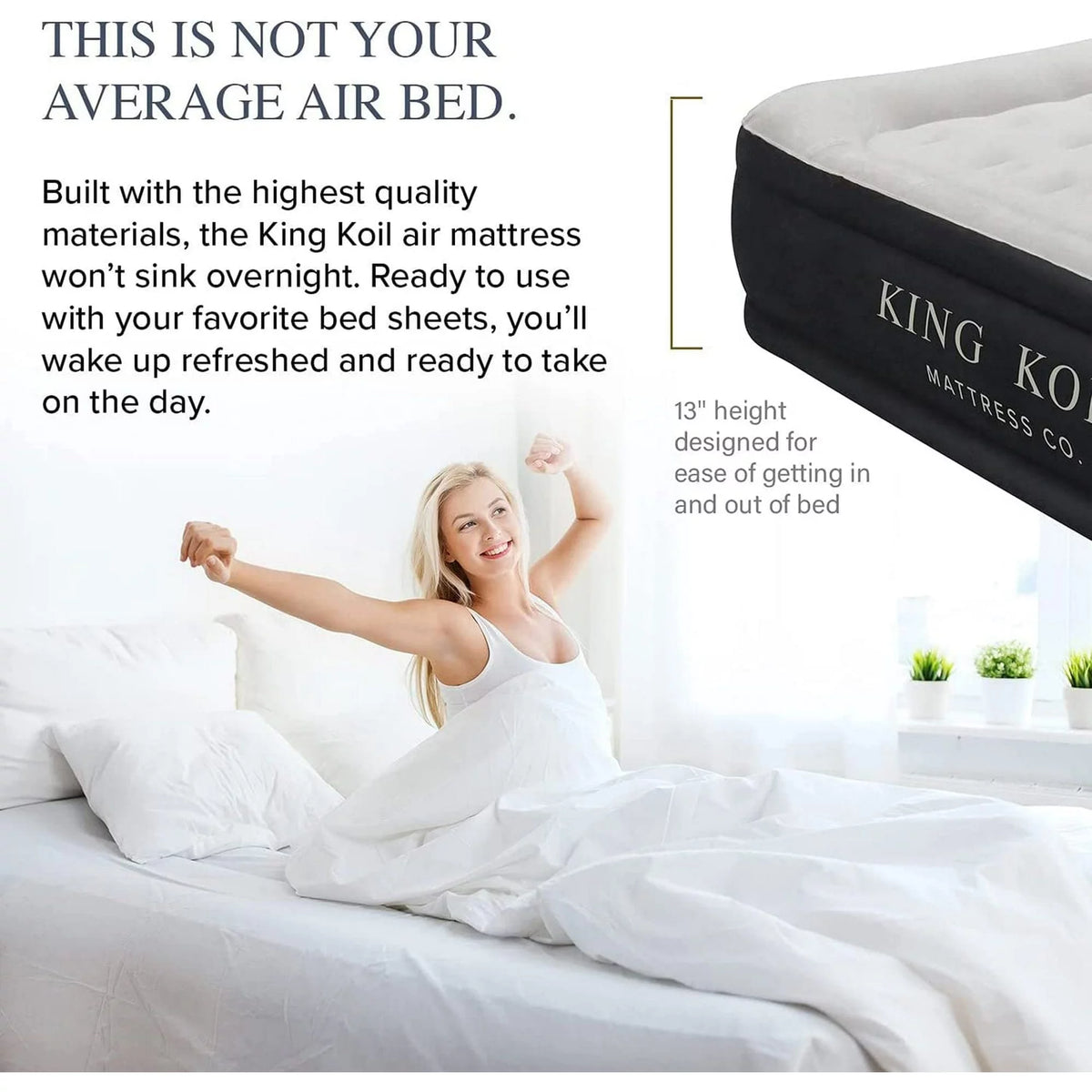 Queen Size Inflatable Air Mattress with Built-in Pump B757