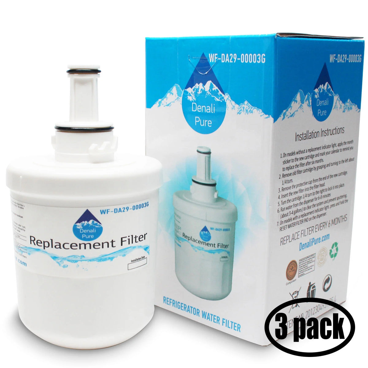 3-Pack Replacement Refrigerator Water Filter Cartridge G2234