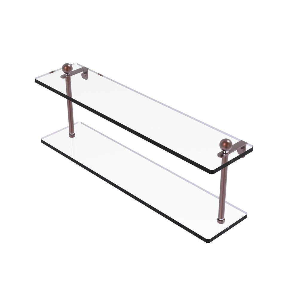 22 inch Two Tiered Glass Shelf W791453