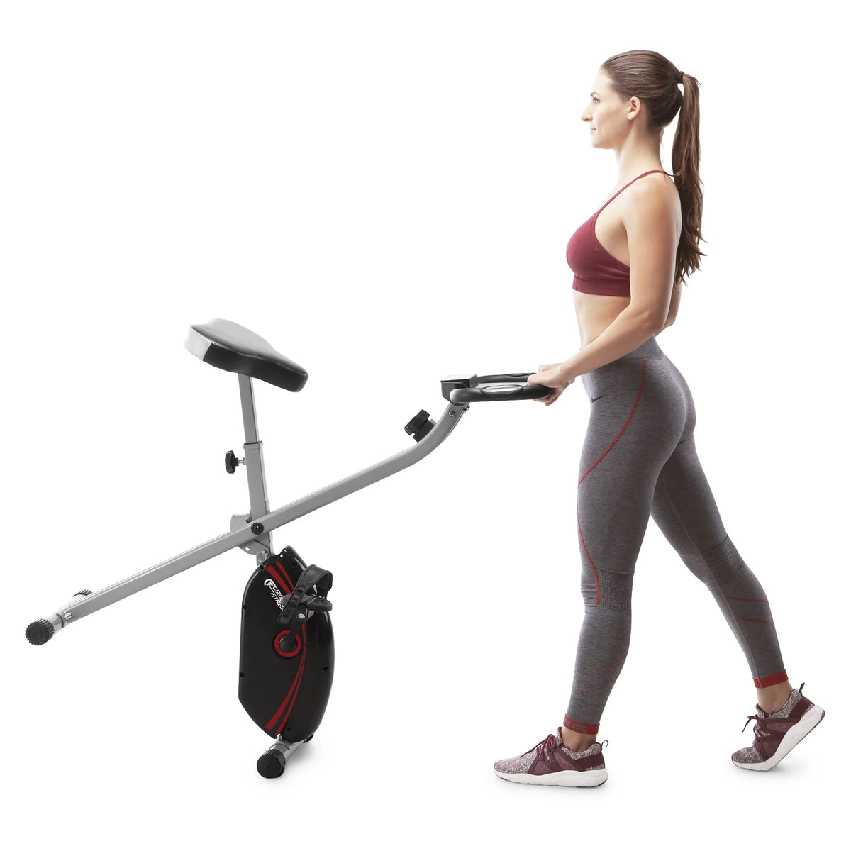 Folding Upright Exercise Bike with Adjustable Resistance A9122