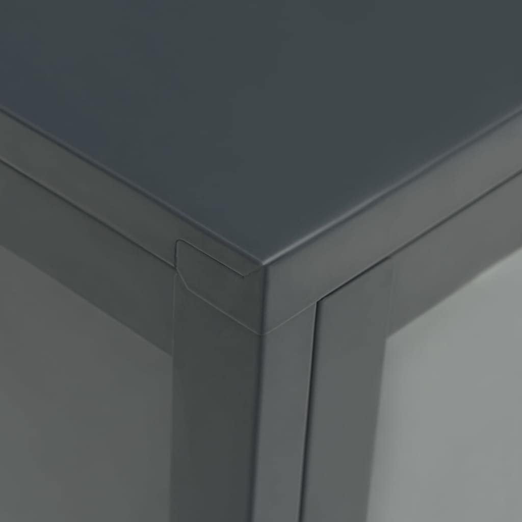 Anthracite Steel and Glass Sideboard C9655