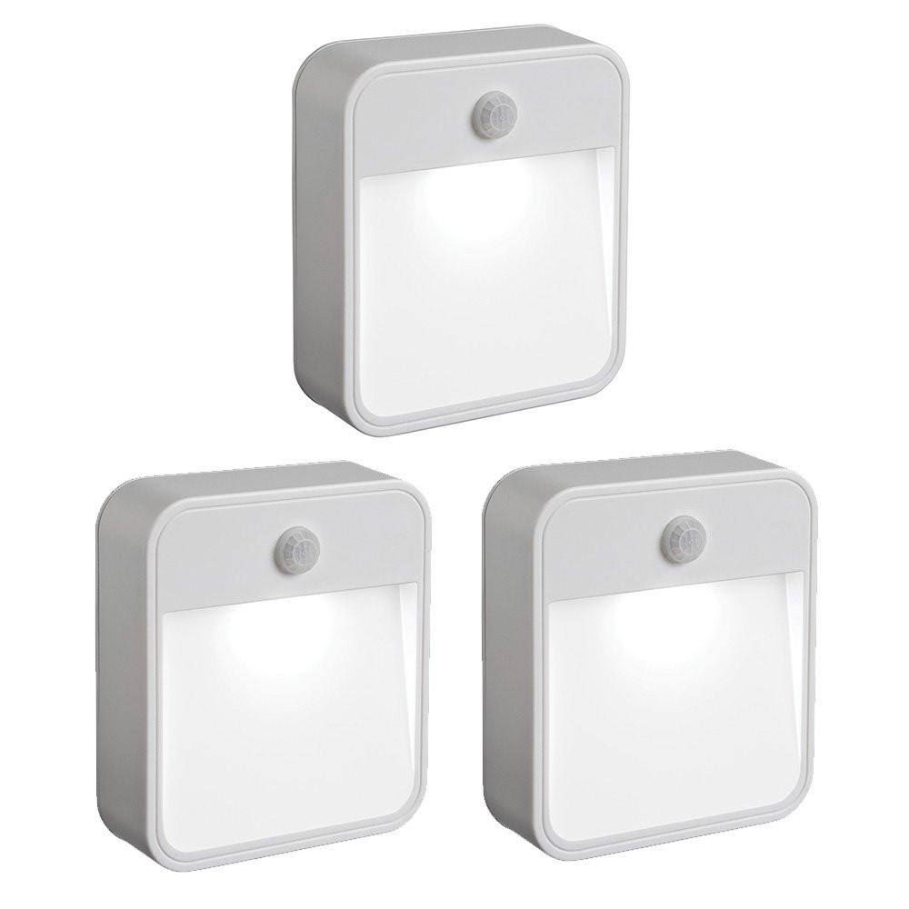Wireless Battery-Powered Motion-Sensing LED Nightlight, 3-Pack N97145
