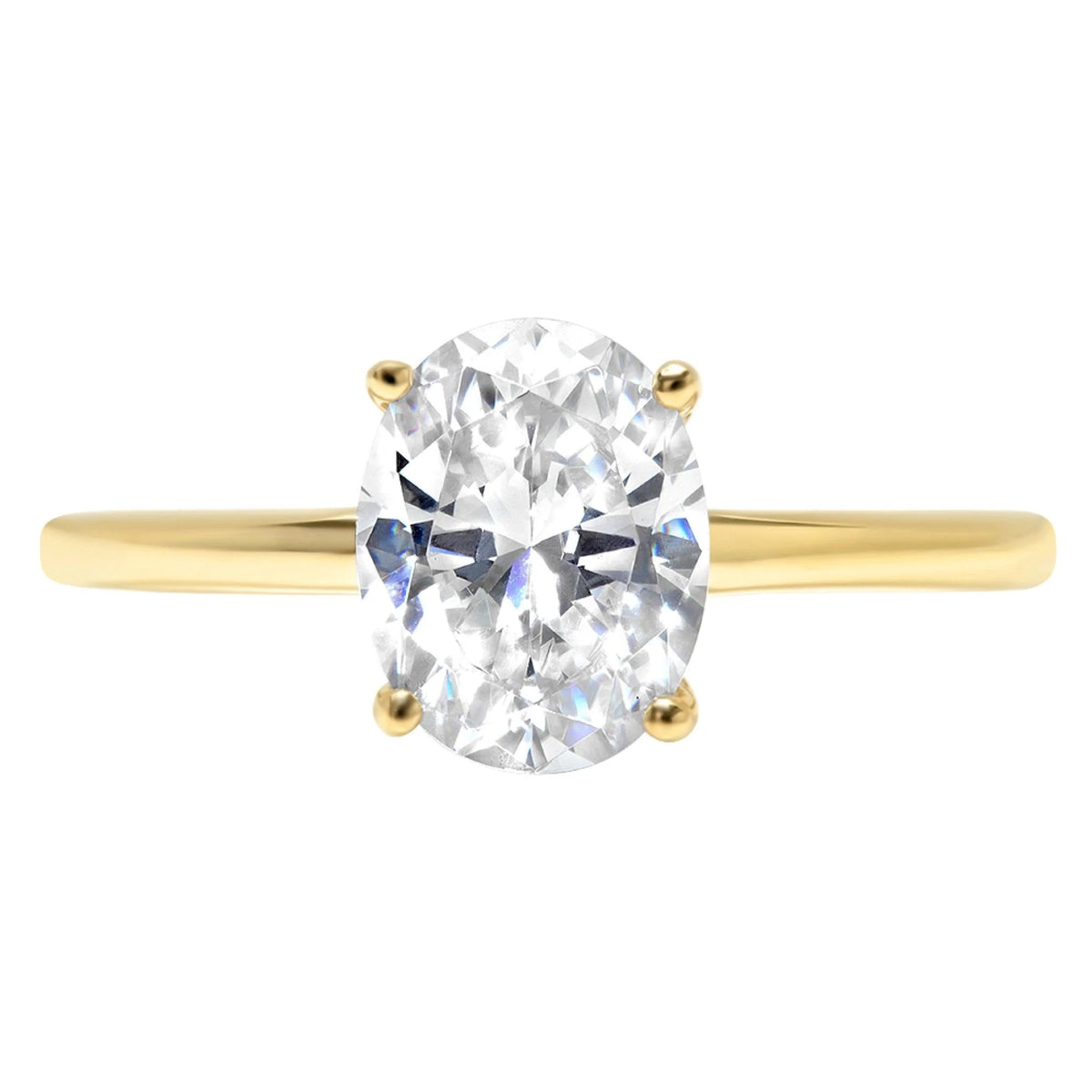 14K Yellow Gold Solitaire Engagement Ring size 7.5 K571