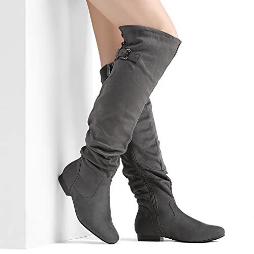 Women's Suede Over The Knee Thigh High Winter Boots I2655