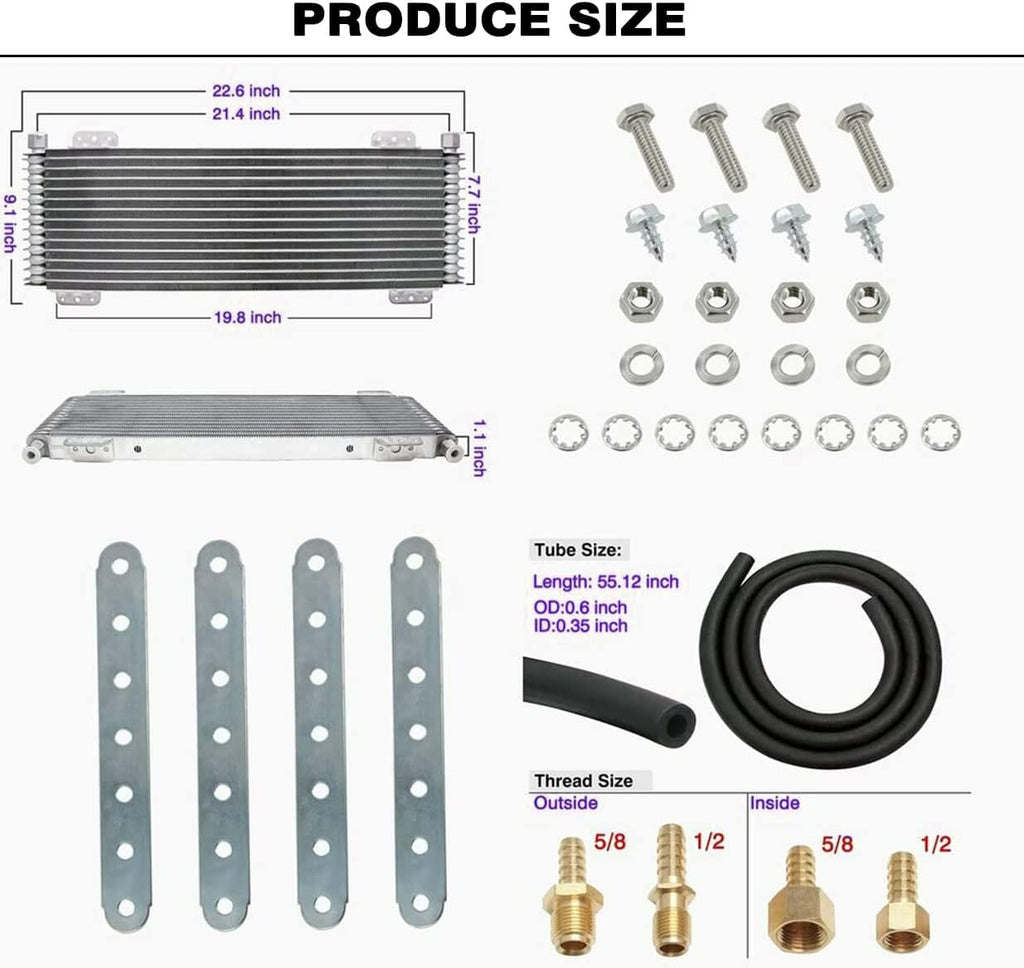 Heavy Duty Transmission Oil Cooler with Mounting Hardware T86471