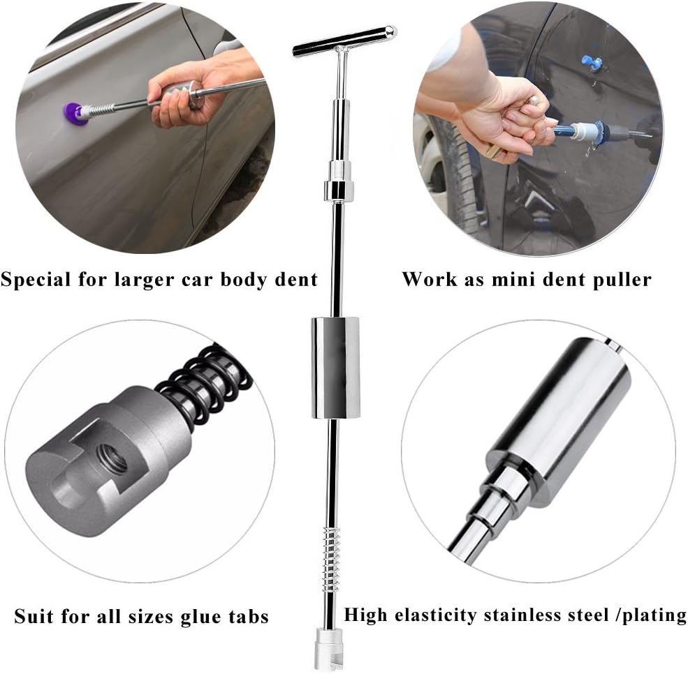Paintless Dent Repair Kit 89pcs Dent Puller Tools Slide Hammer R2865