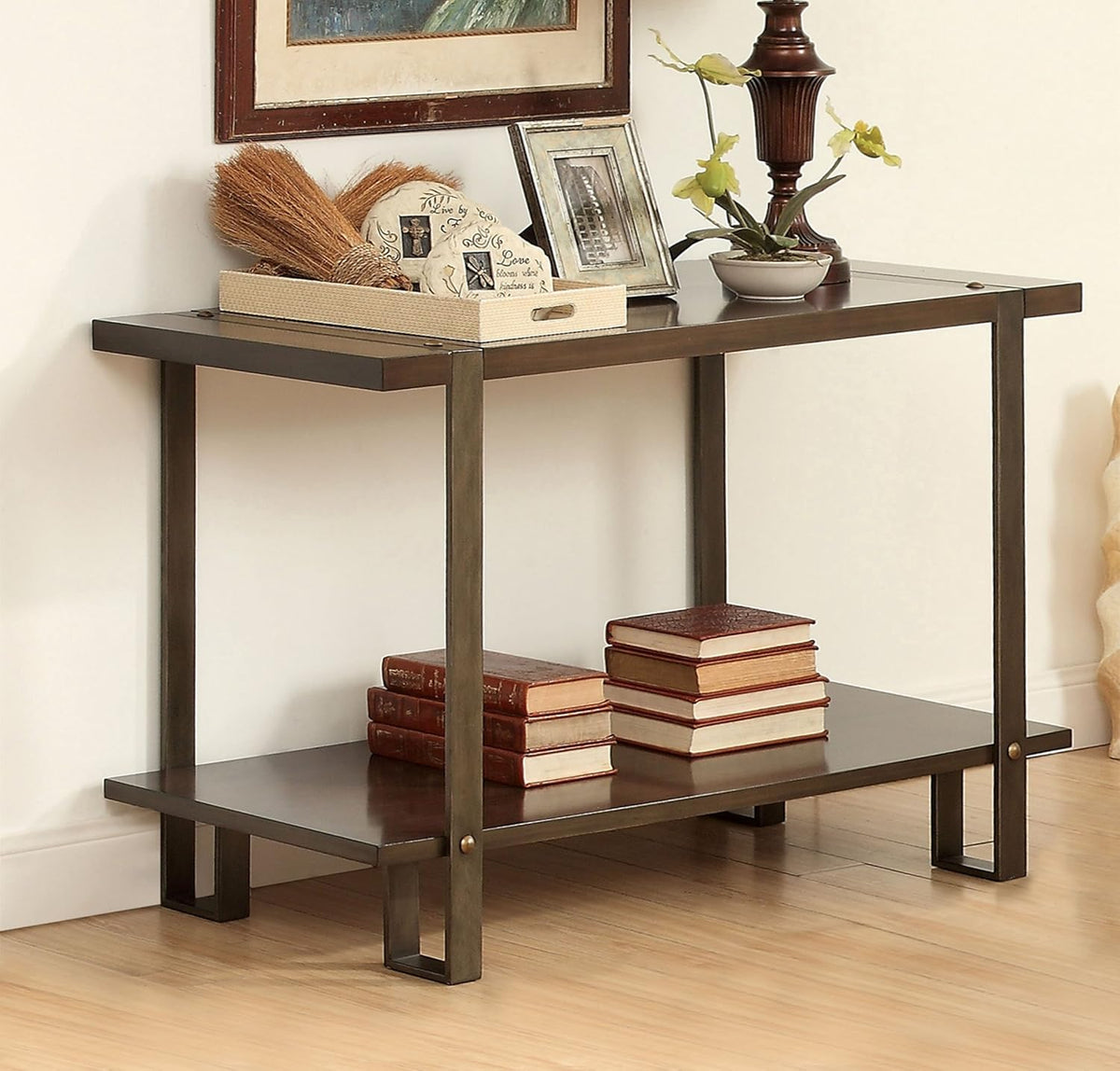 Rustic Dark Oak Sofa Table L7802