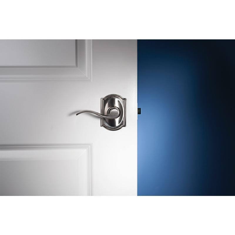 Satin Brass Keyed Entry Door Lever Set K649210