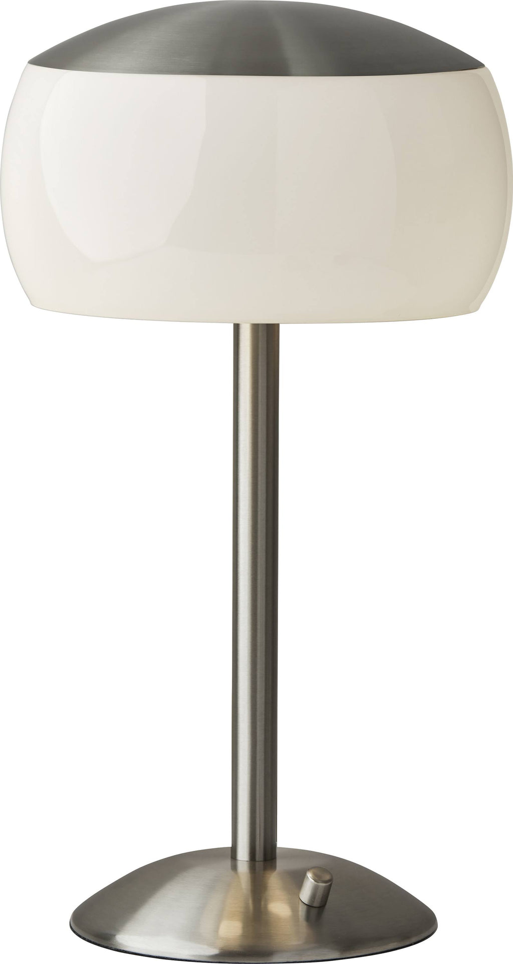 Milk White Brushed Steel Desk Lamp S459
