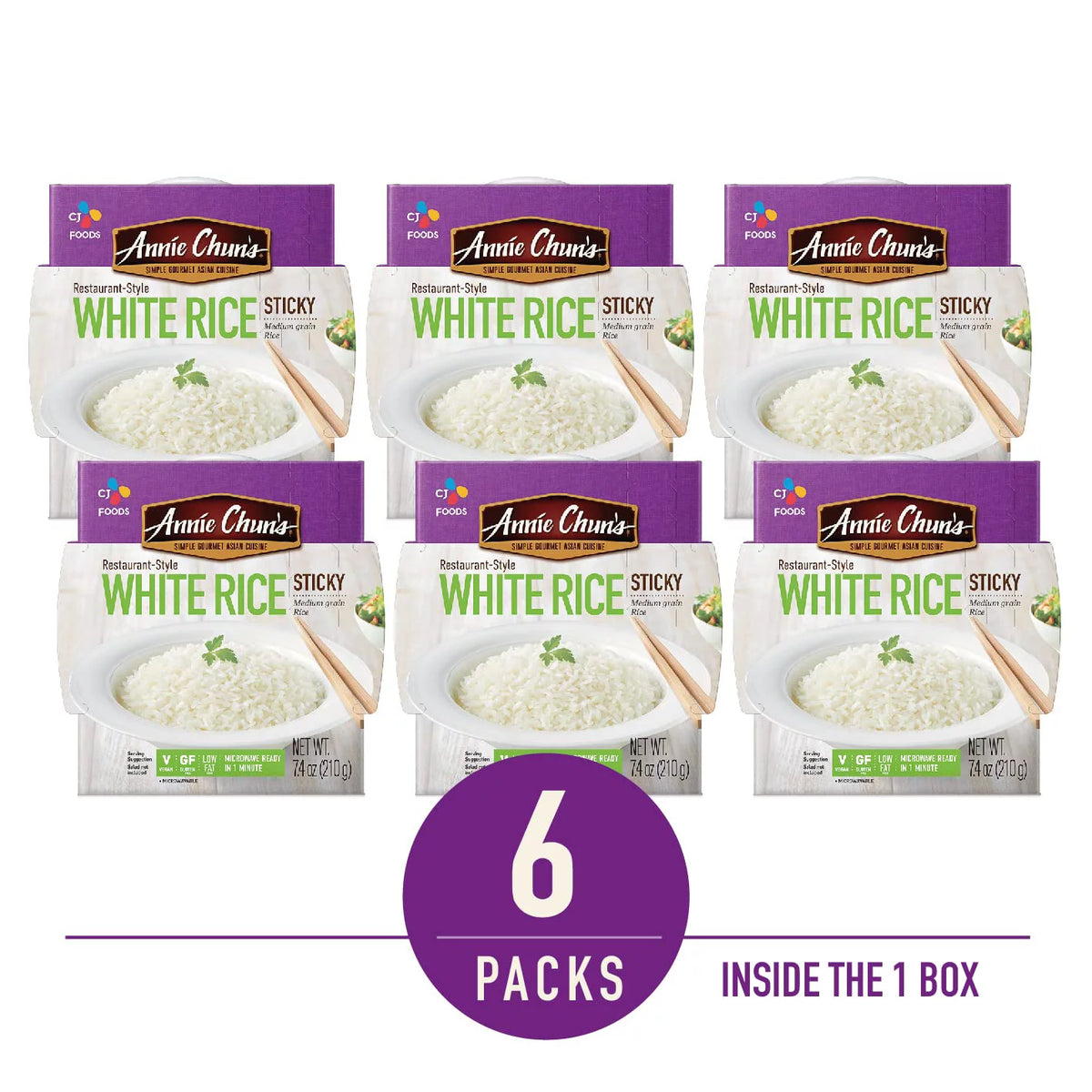 Instant Sticky White Rice Bowl, 7.4 oz T841