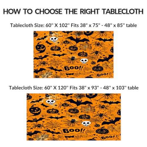 Skull Skeleton Rectangle Table Cloth 60 x 120 inch Fabric Tablecloth G289