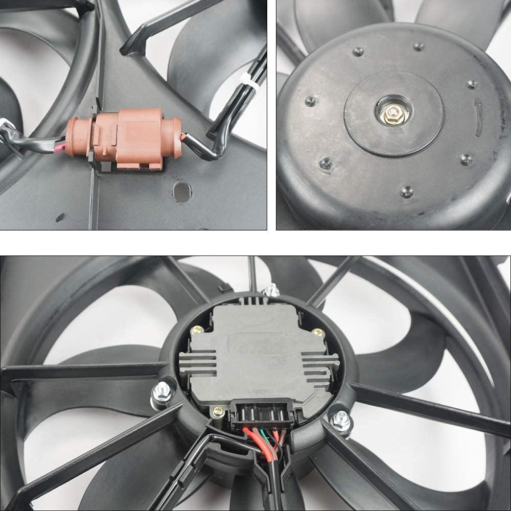 Dual Radiator & Condenser Cooling Fan Assembly for Volkswagen Jetta 2.0L VW Tiguan Audi A3 TT U239468