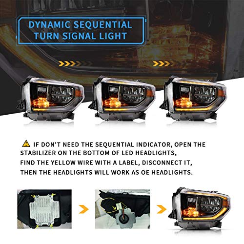 Projector Led Headlights with Sequential Turn Signal S590021