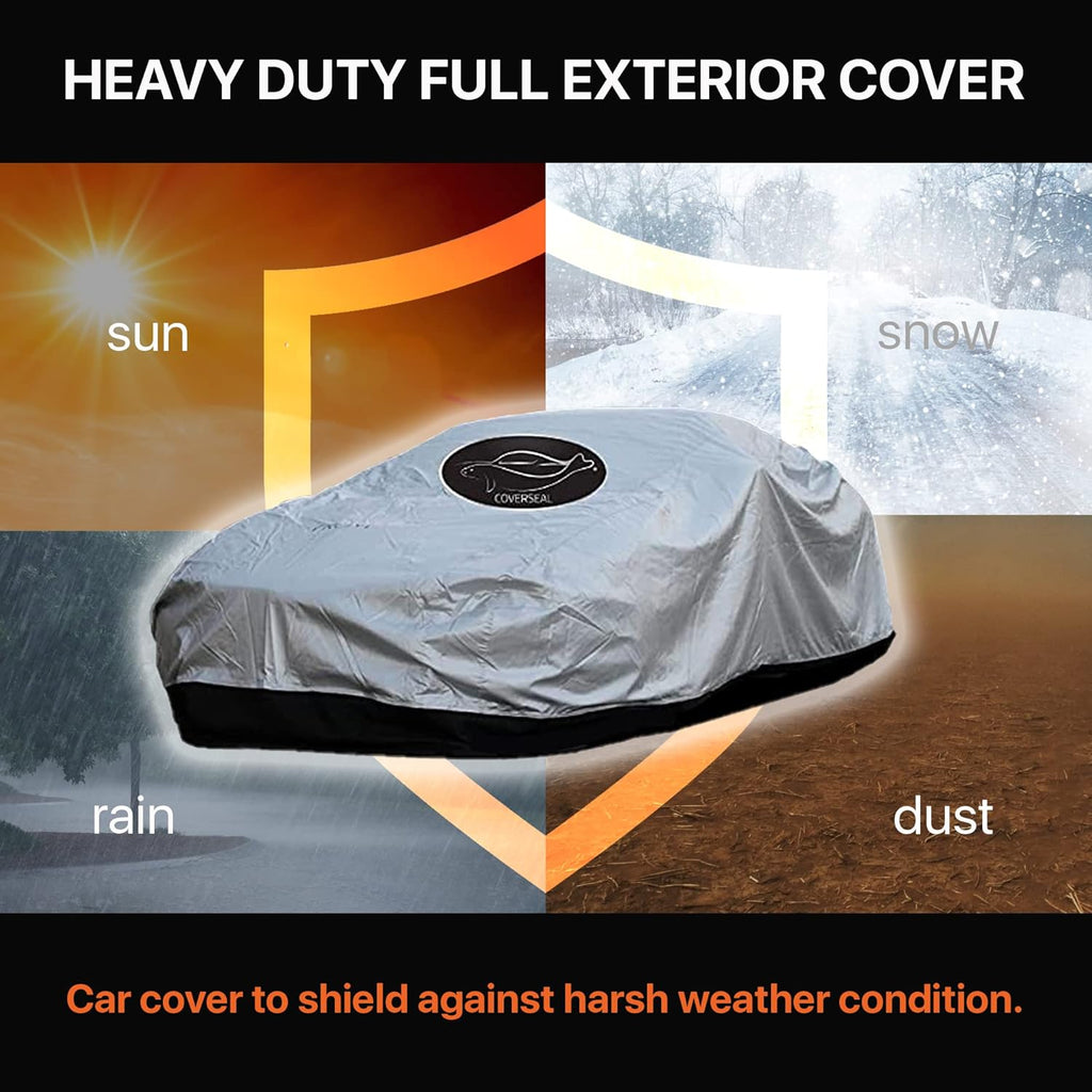 Mid Size 189 L x 73 W x 71 H inch Heavy Duty Outdoor Car Cover Y329002