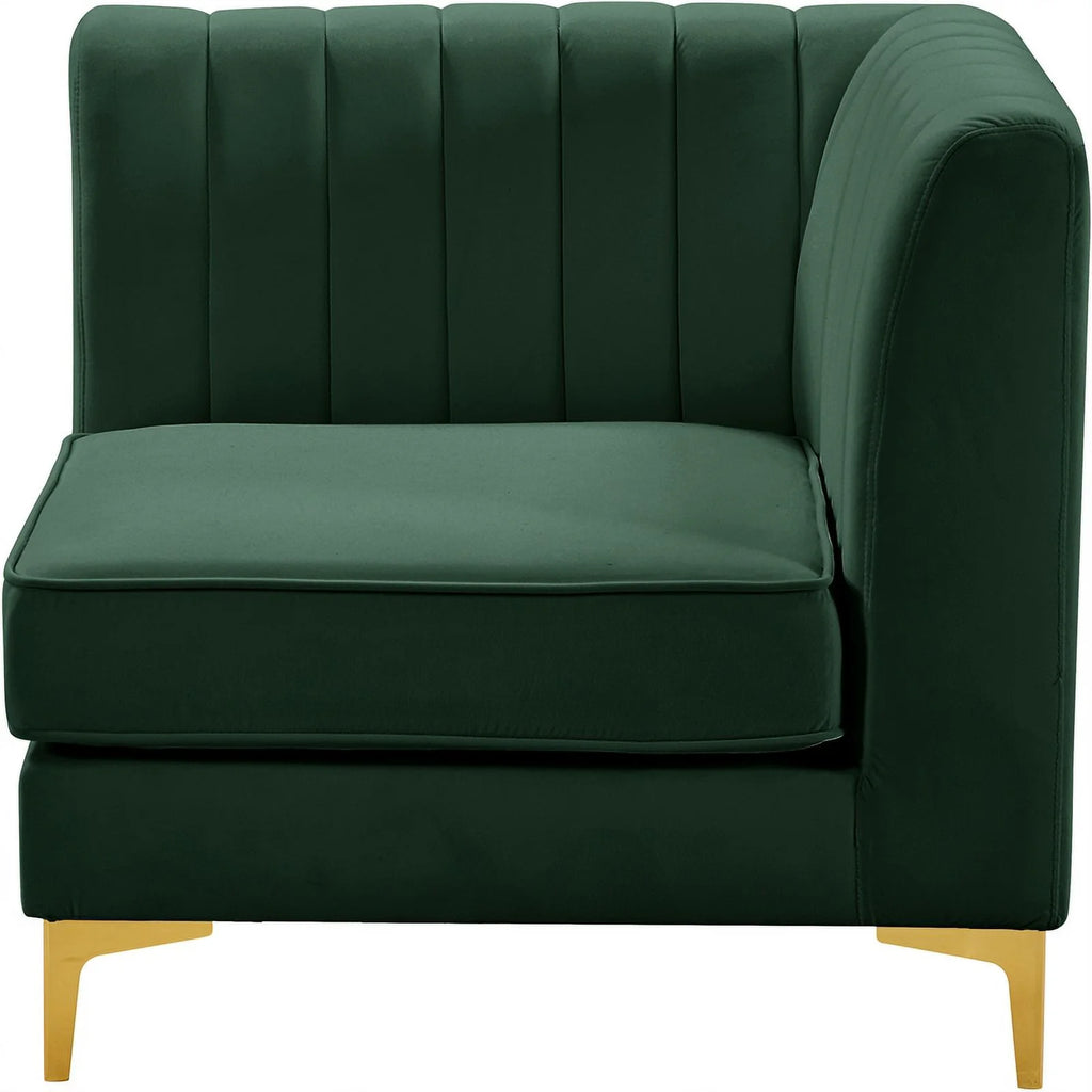 Green Velvet Corner Chair Z912042