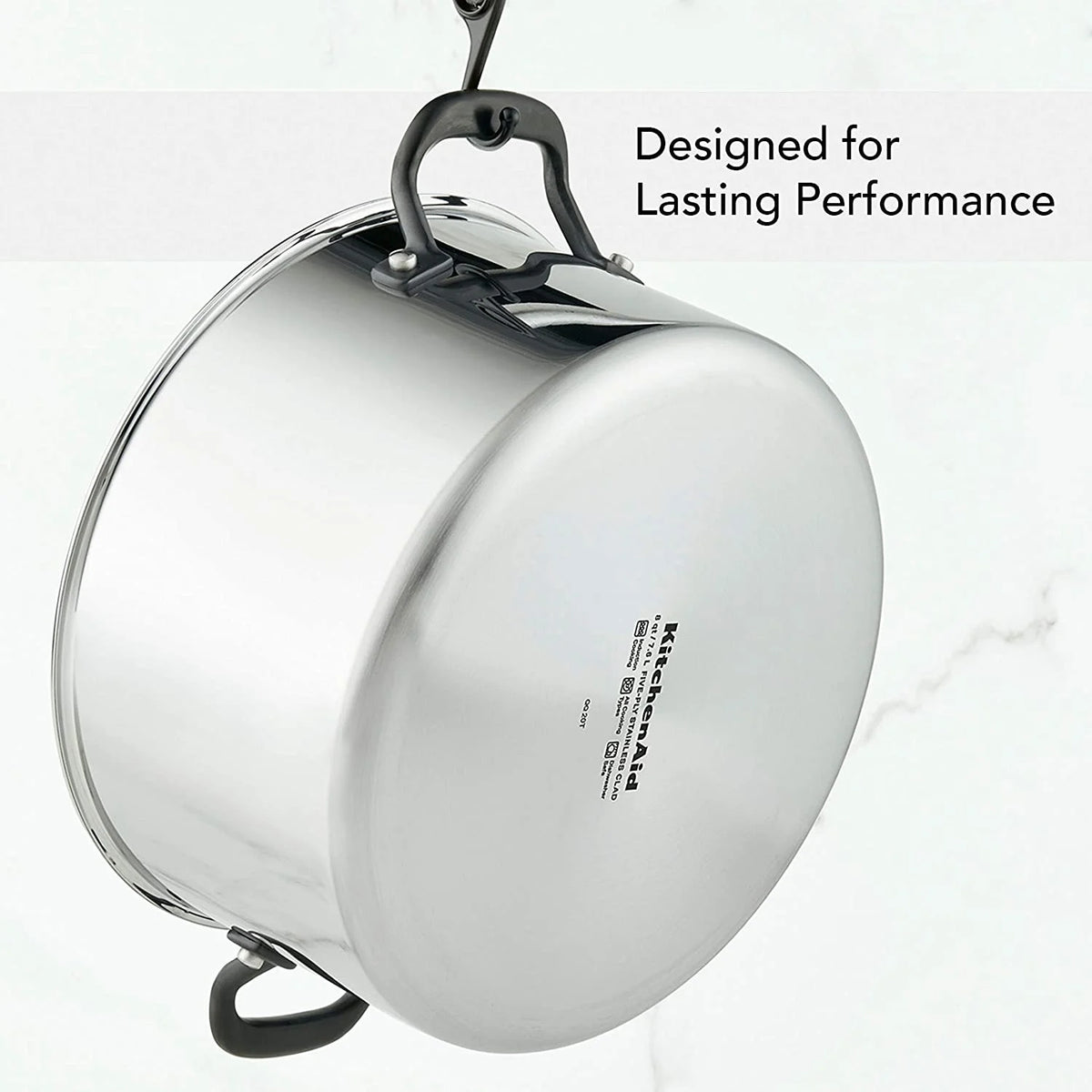 5-Ply Clad Stainless Steel Stock Pot with Lid, 8 Quart Q783217