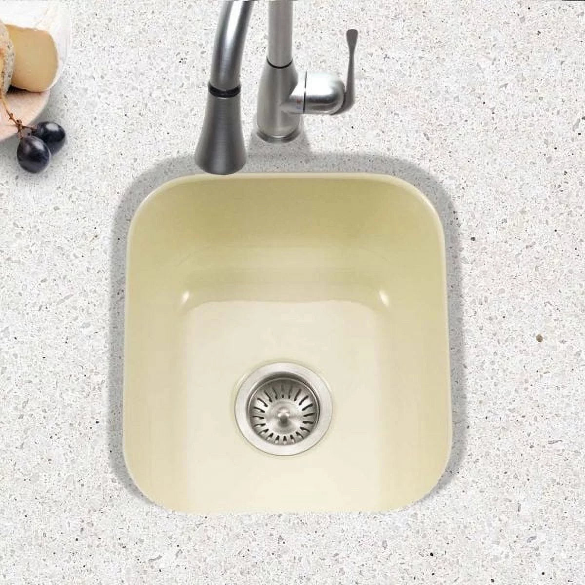 15-5/8" x 17-5/16" Porcelain Enamel Steel Undermount Bar/Prep Sink T154957