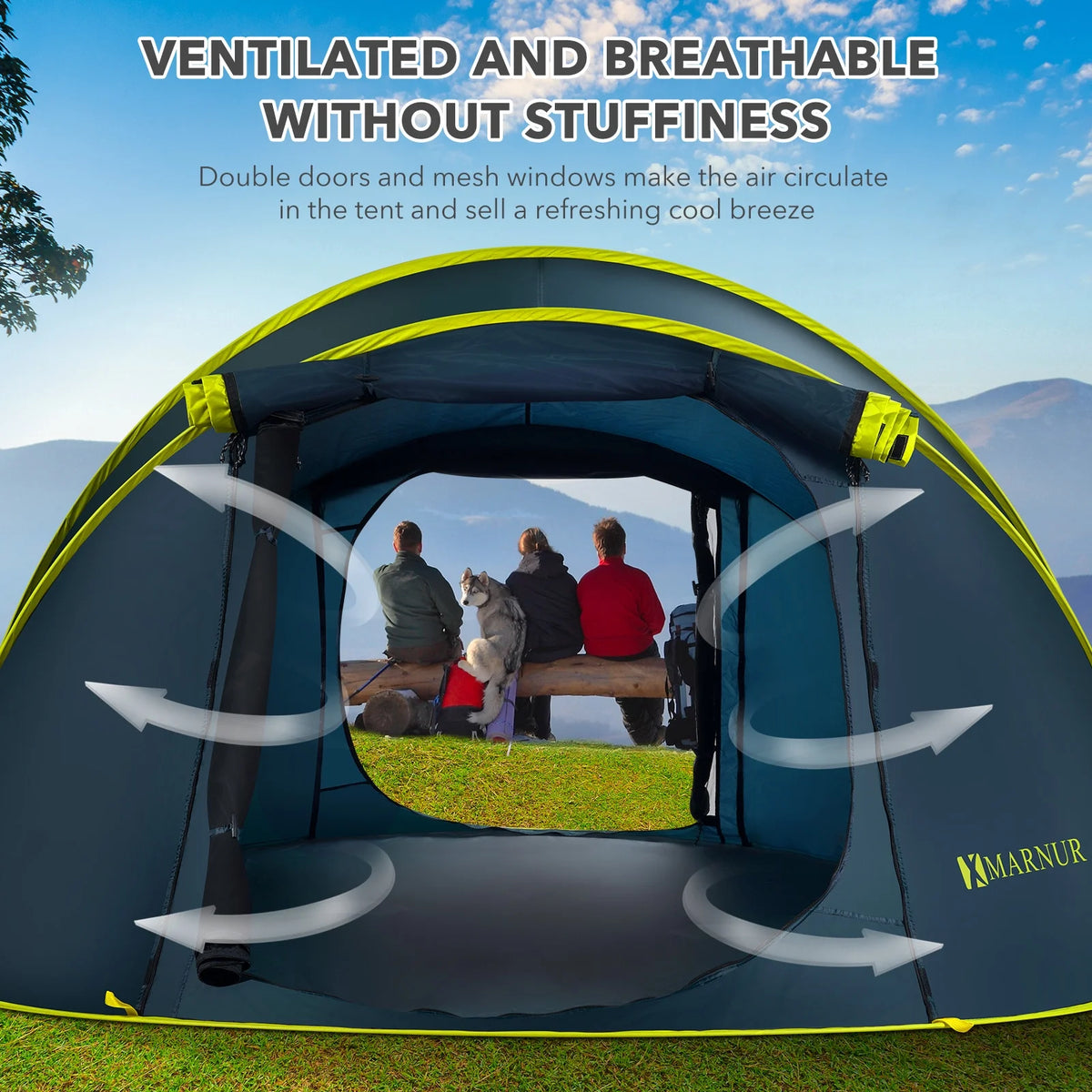 4-Person Waterproof Pop Up Camp Tent K13724