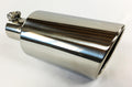Polished Stainless Steel Bolt On Rolled Slant Exhaust Tip Pack of 2 O427