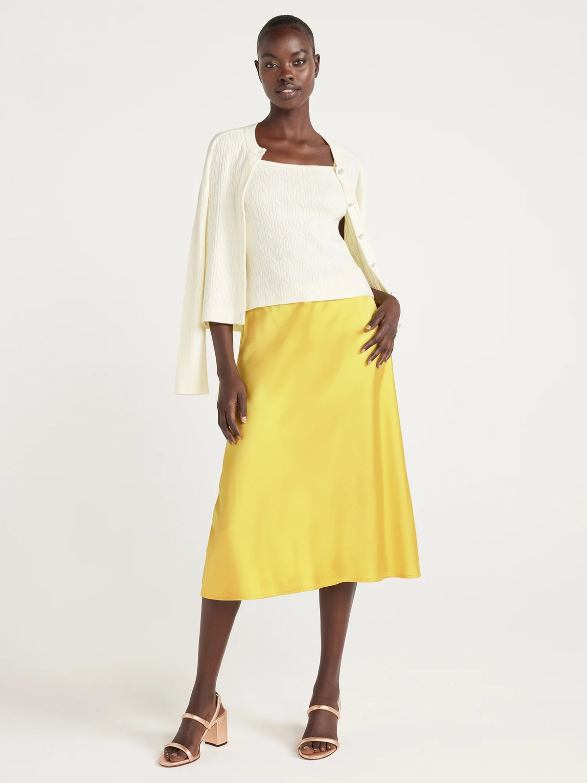 Women's Bias Slip Midi Skirt E56320