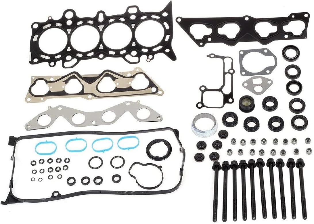 Head Gasket Set with Head Bolts Compatible with Civic DX LX 2001-2005 VTEC D17A1 1.7L Pack of 2 C107013