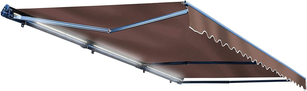 Green Motorized Retractable Patio Awning 16 x 10 Feet S9982