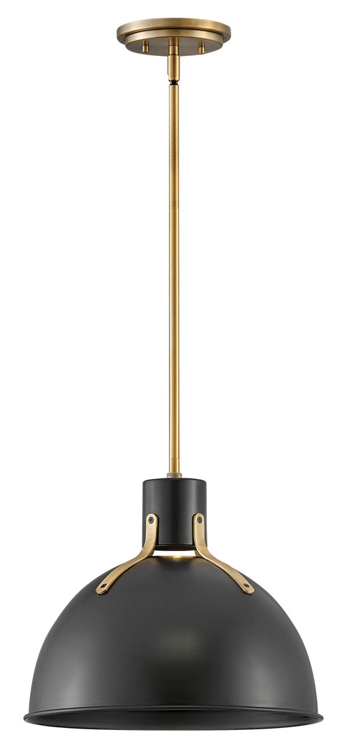 14 Inch 6.5W 1 LED Small Pendant Satin Black Finish N97259