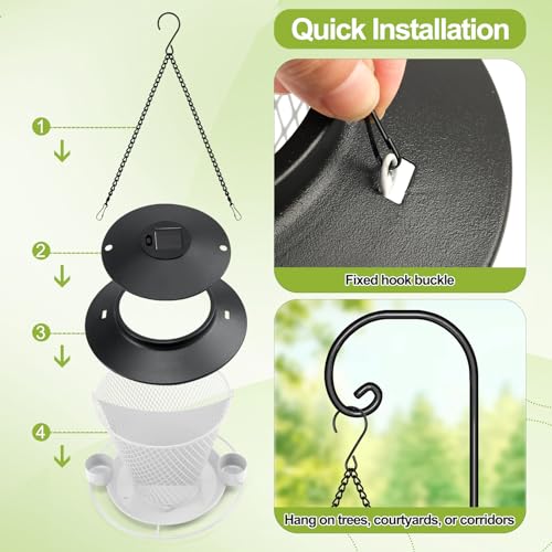 Red Metal Bird Feeder E292