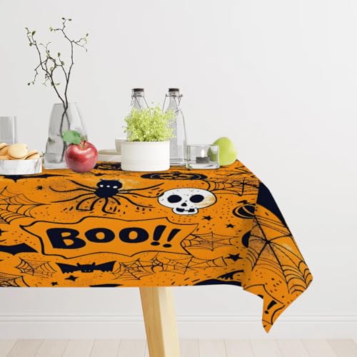 Skull Skeleton Rectangle Table Cloth 60 x 120 inch Fabric Tablecloth G289