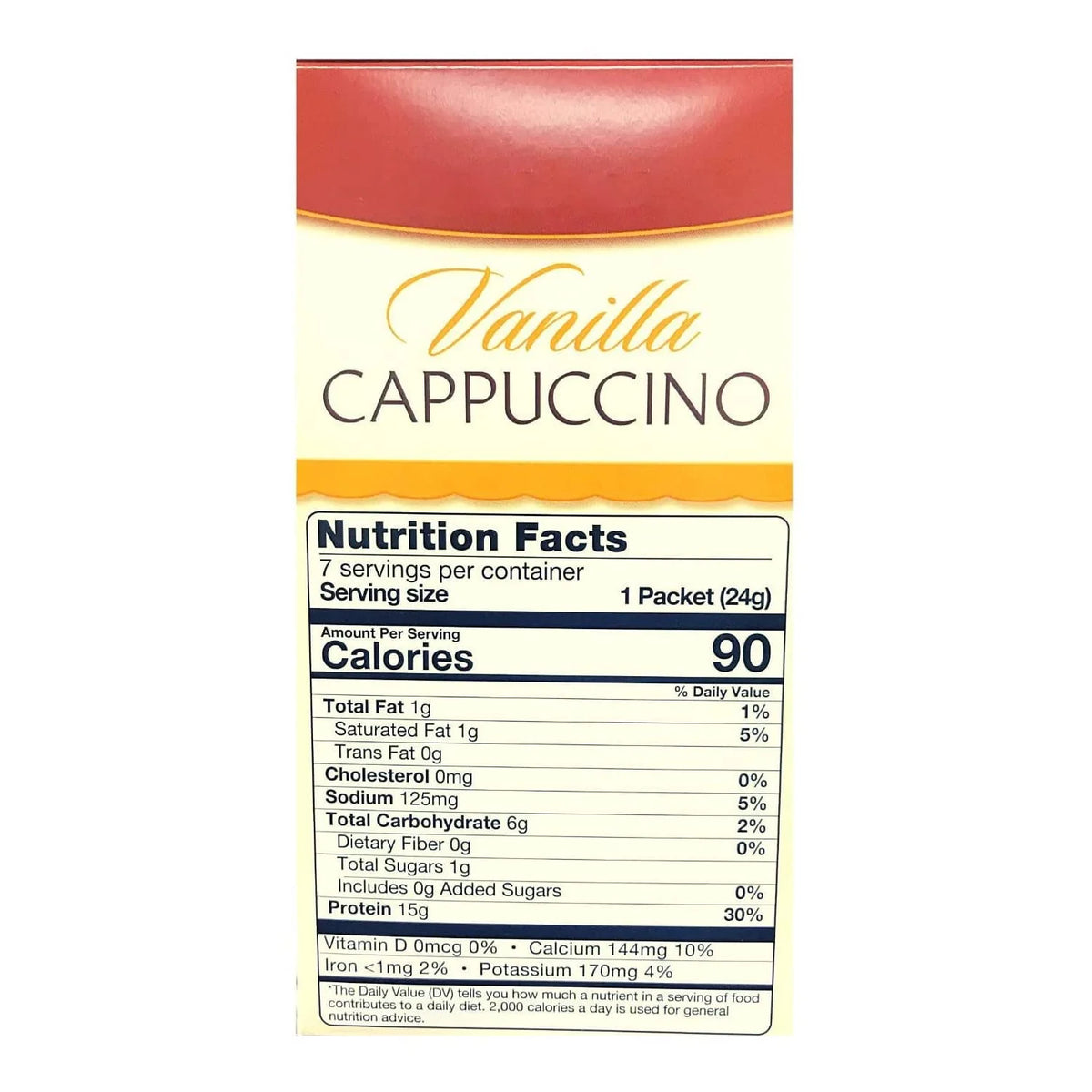 Vanilla Cappuccino 15g Protein Low Calorie Low Carb Low Sugar 7 Servings Per Box 3 Pack Q592