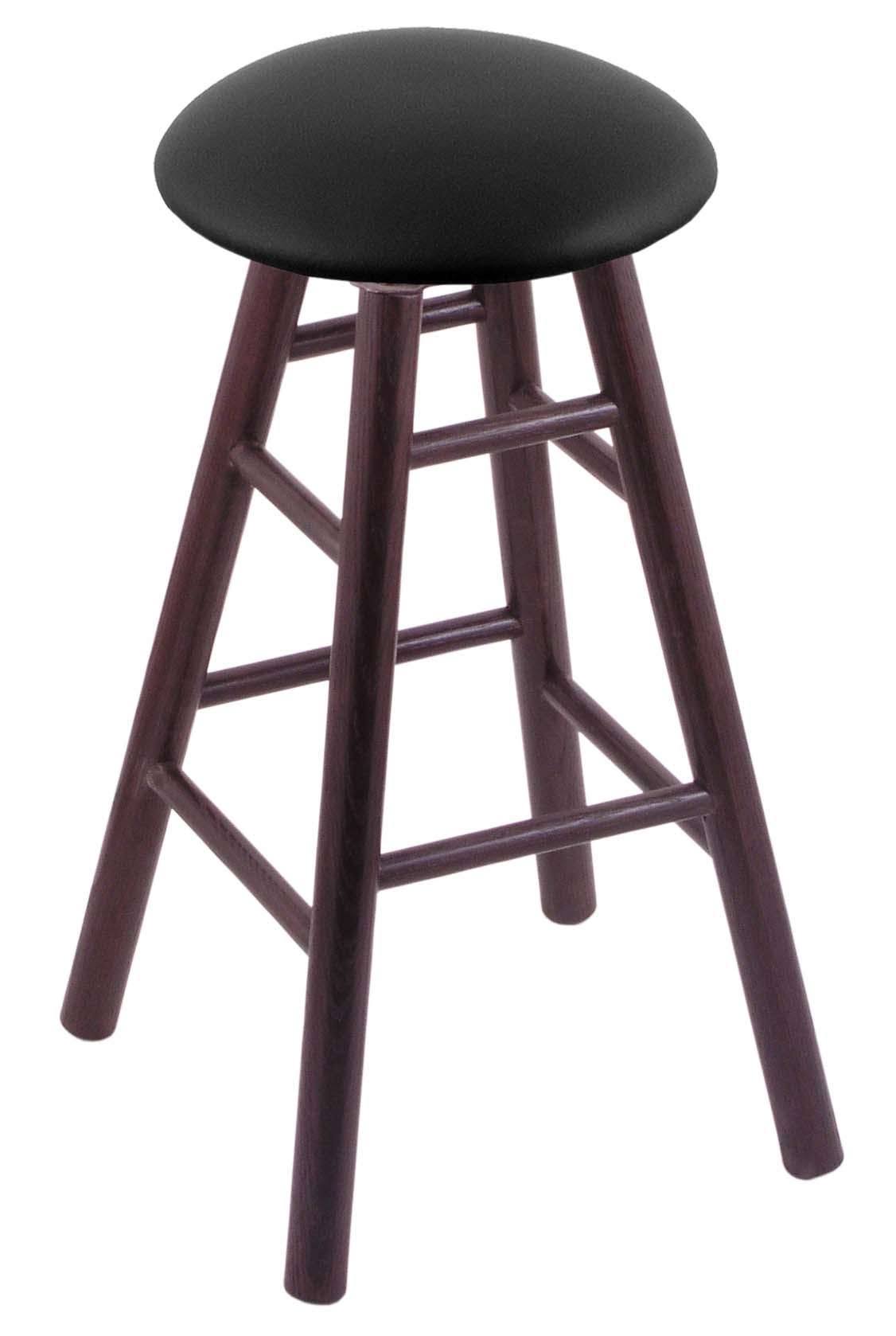 24x22 Oak Counter Stool with Black Vinyl Seat D331