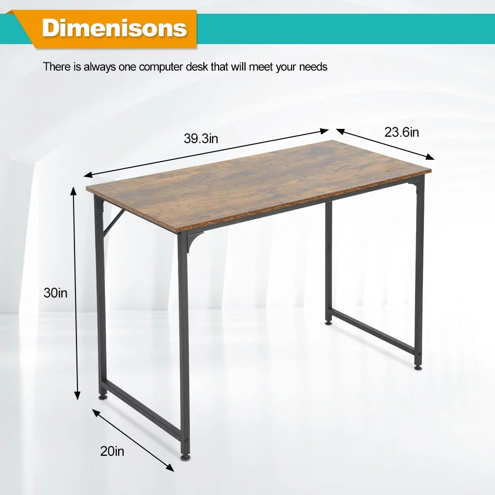 40 inches Computer Desk with Metal Frame Y432