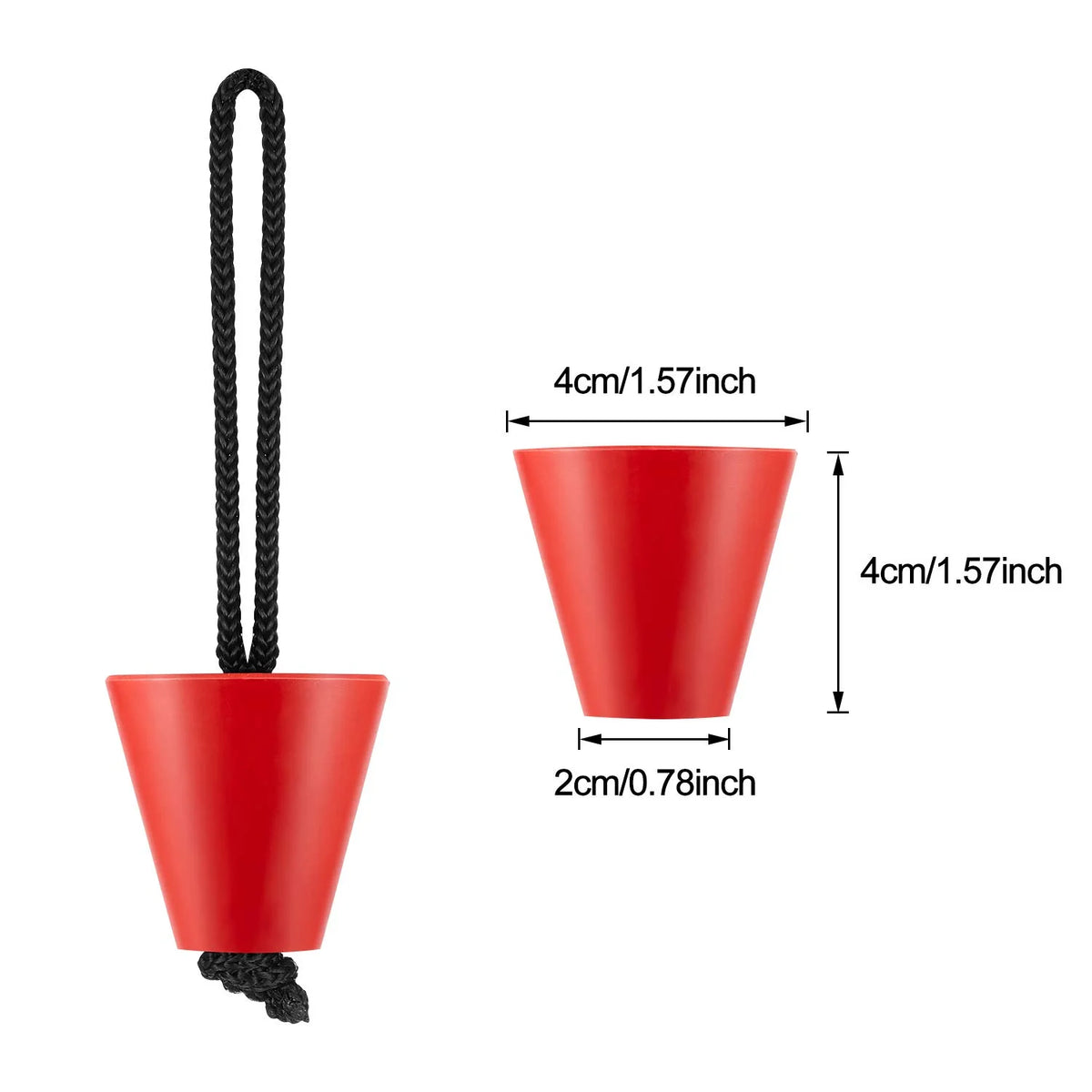 8 Pieces Silicone Kayak Scupper Plug Kit with Lanyard K321444
