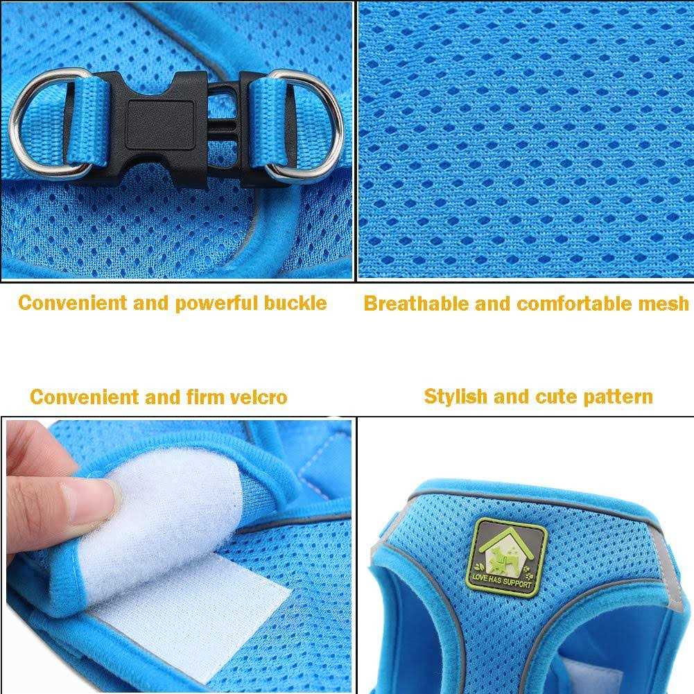 Soft Mesh Reflective Adjustable Dog Harness and Leash Set E16209
