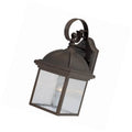One-Light Exterior Wall Lantern Textured Rust Patina Cast Aluminum I54028